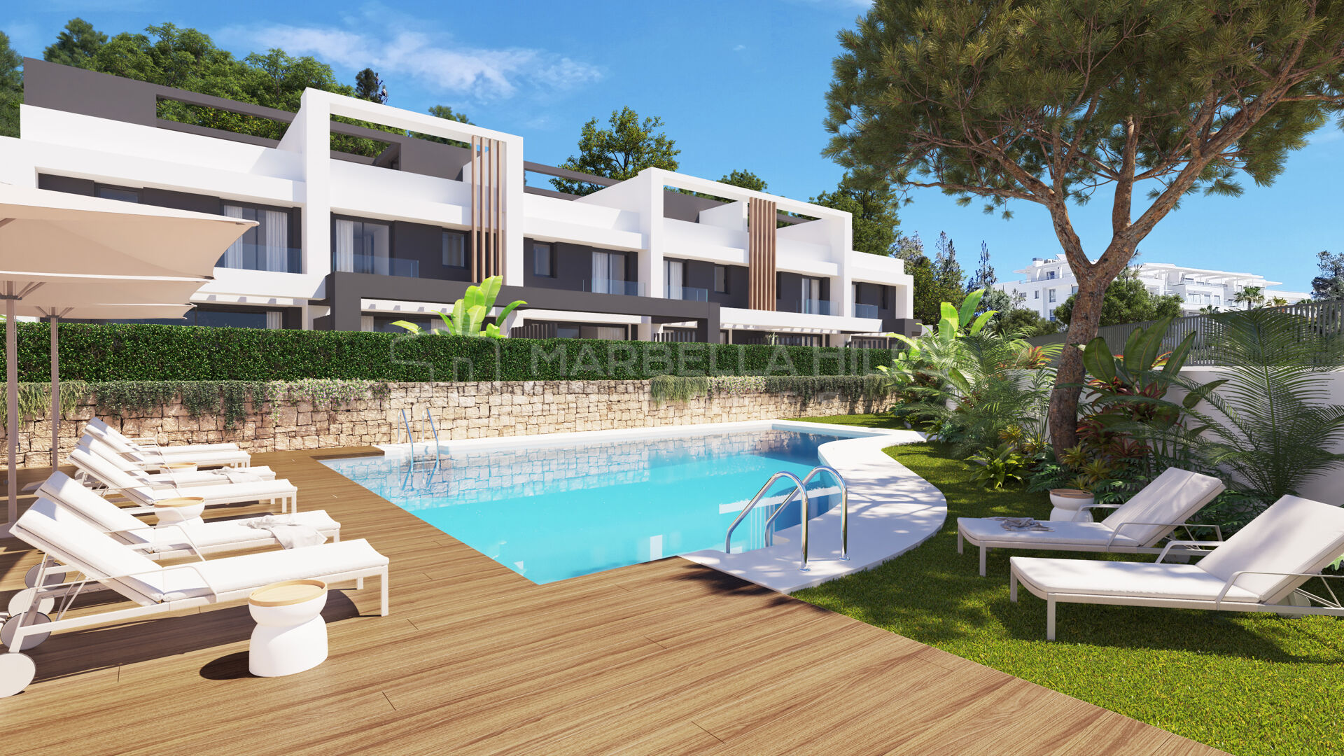 Maisons de Ville Contemporaines avec Solarium à El Chaparral, Mijas
