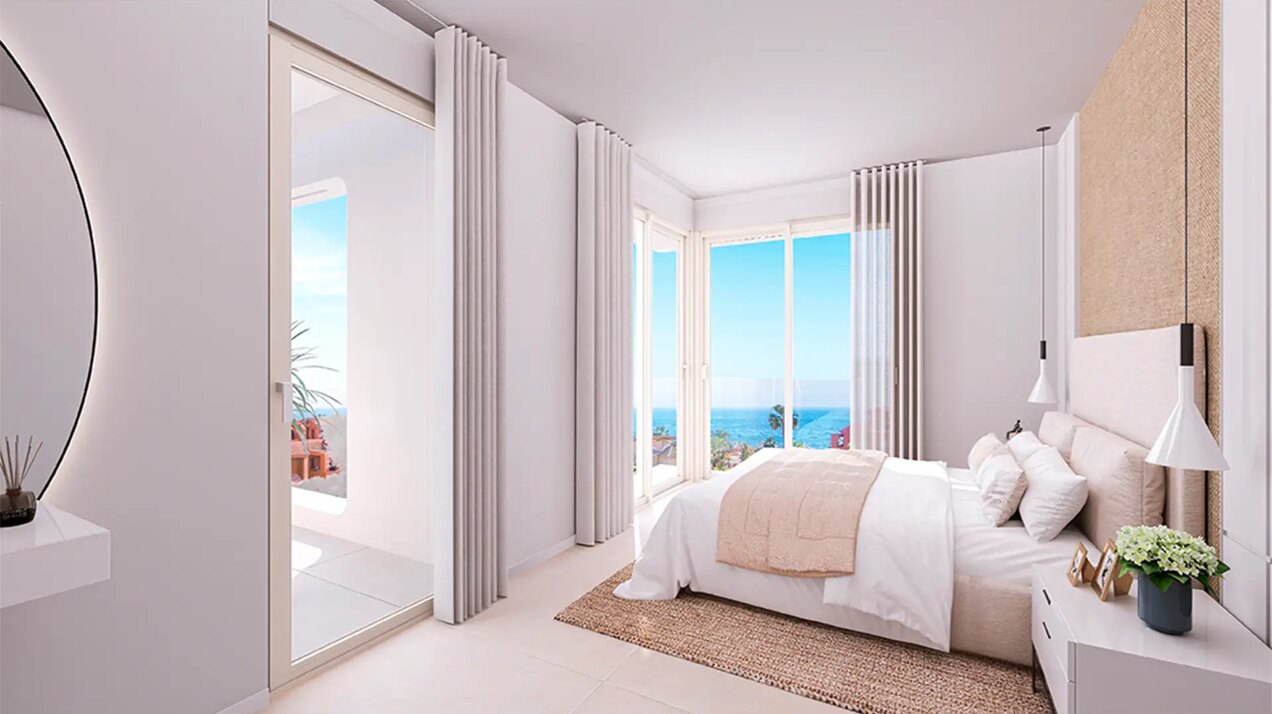 A balcony overlooking the Mediterranean