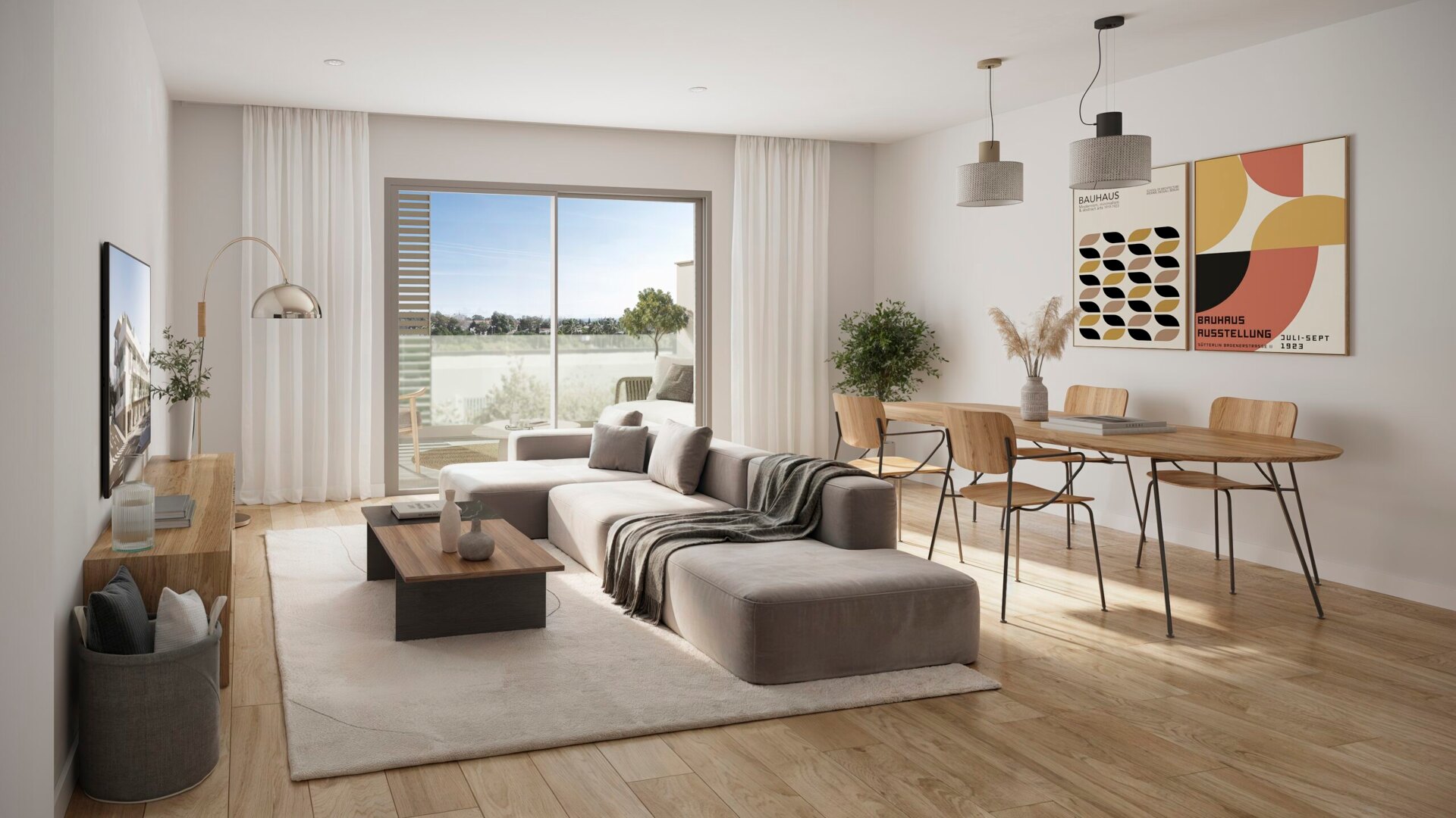 Zinnia, modern apartments in an urban setting with sea views in San Pedro de Alcántara.