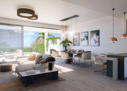 Golden View II, contemporary style townhouses in Manilva