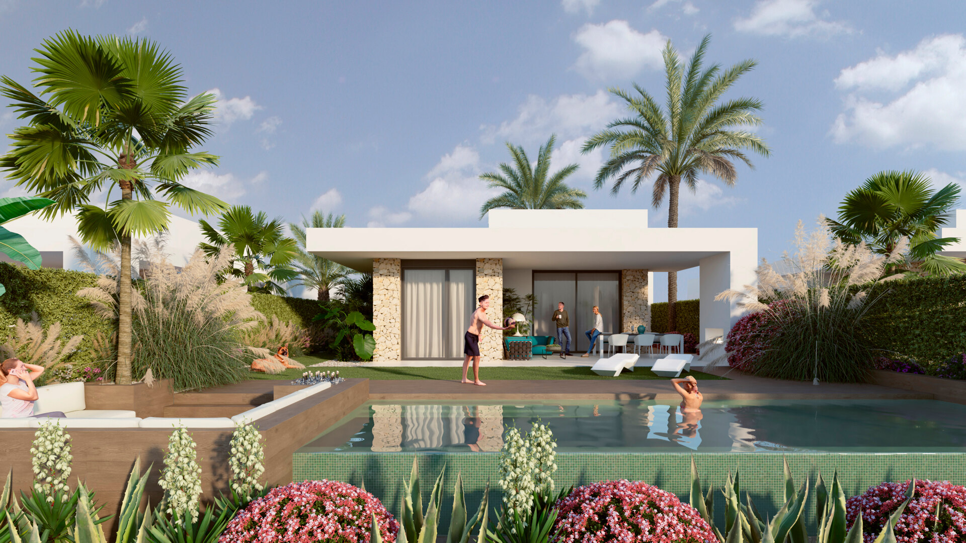 Villas Mustique and Aruba, exclusive homes next to the golf course at La Finca Resort