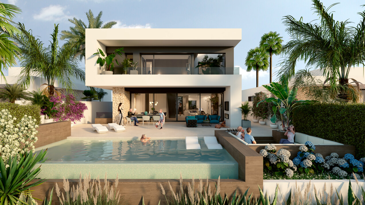 Villas Mustique and Aruba, exclusive homes next to the golf course at La Finca Resort