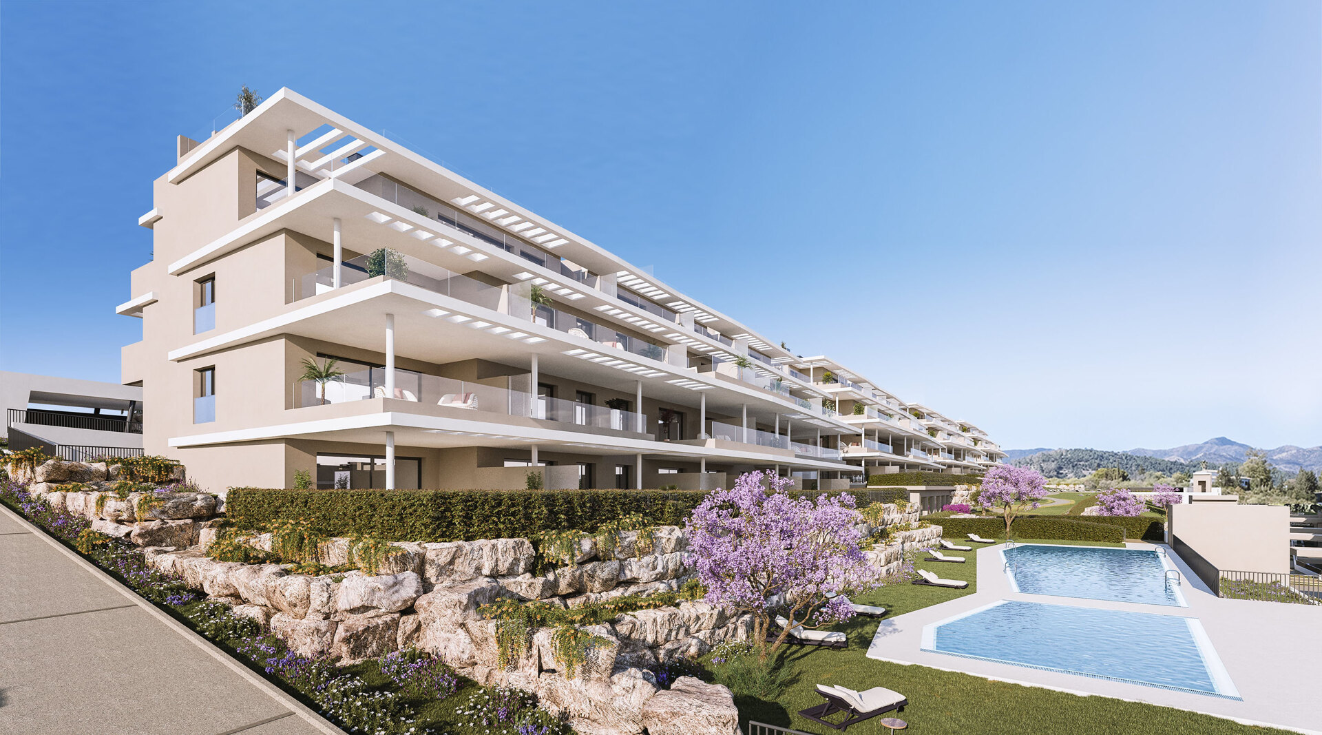 Capri, elegant apartments and penthouses overlooking the Mediterranean sea in Estepona