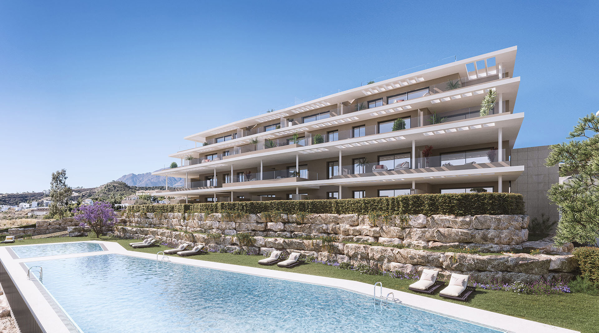 Capri, elegant apartments and penthouses overlooking the Mediterranean sea in Estepona
