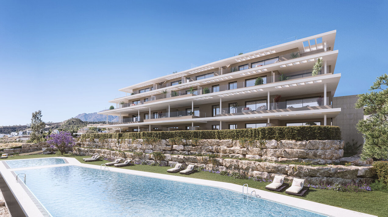 Capri, elegant apartments and penthouses overlooking the Mediterranean sea in Estepona