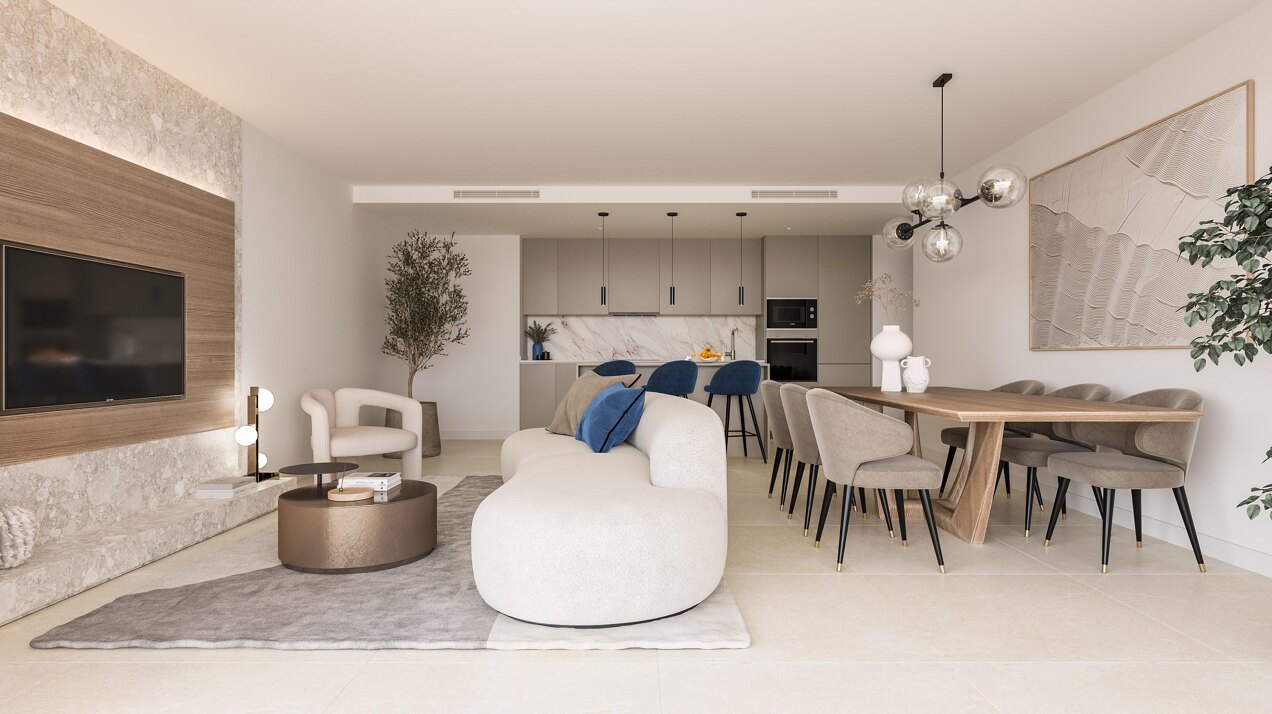 Capri, elegant apartments and penthouses overlooking the Mediterranean sea in Estepona