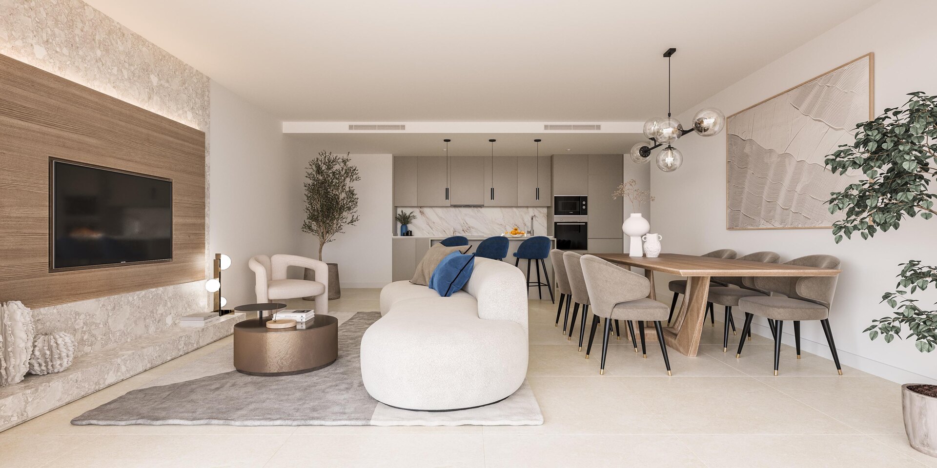 Capri, elegant apartments and penthouses overlooking the Mediterranean sea in Estepona