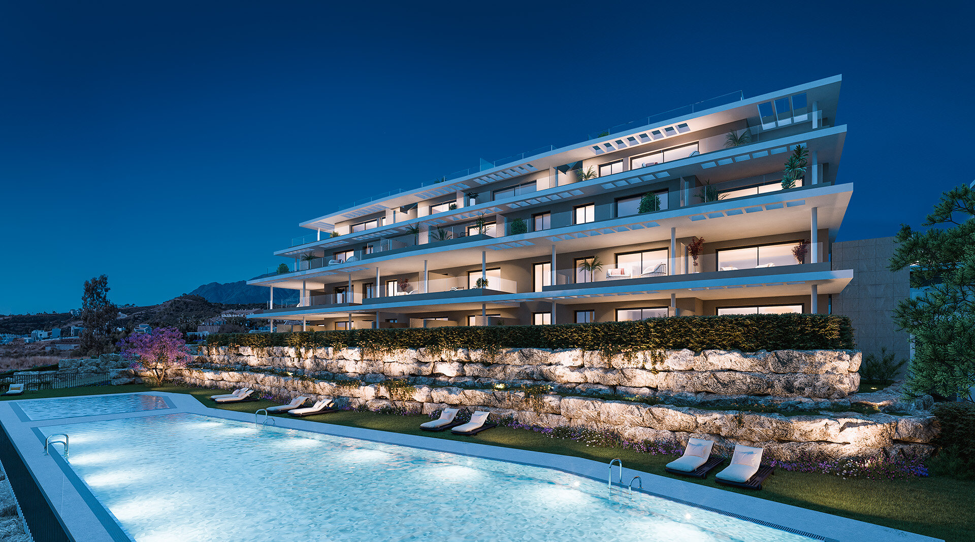 Capri, elegant apartments and penthouses overlooking the Mediterranean sea in Estepona