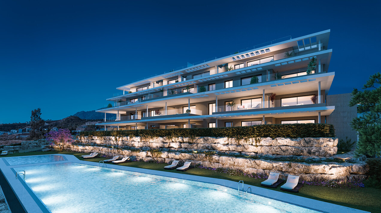 Capri, elegant apartments and penthouses overlooking the Mediterranean sea in Estepona