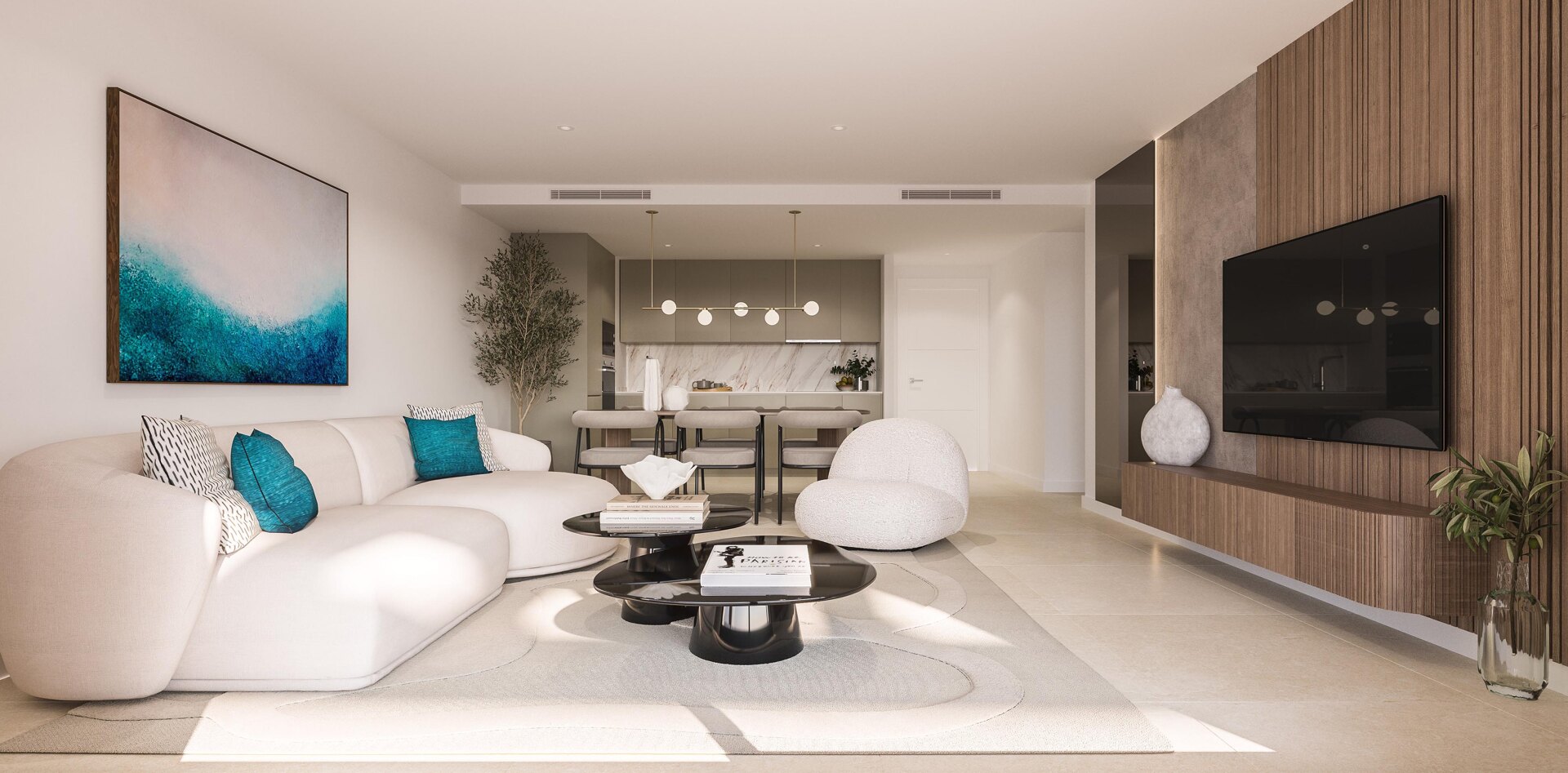 Capri, elegant apartments and penthouses overlooking the Mediterranean sea in Estepona