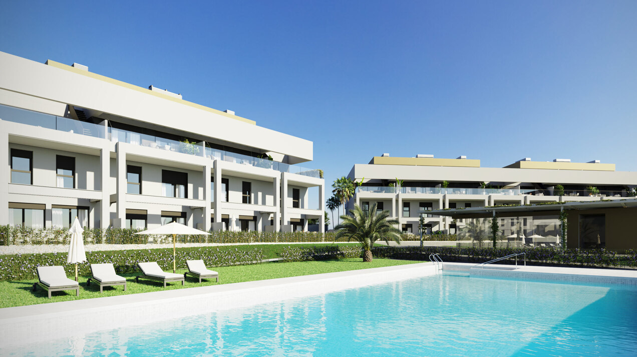 Symphony Suites, modern and elegant groundfloors and penthouses with sea views in the New Golden Mile