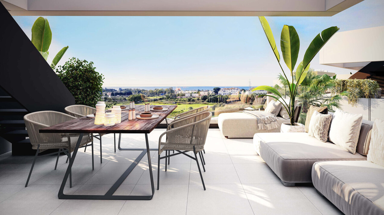 Symphony Suites, modern and elegant groundfloors and penthouses with sea views in the New Golden Mile