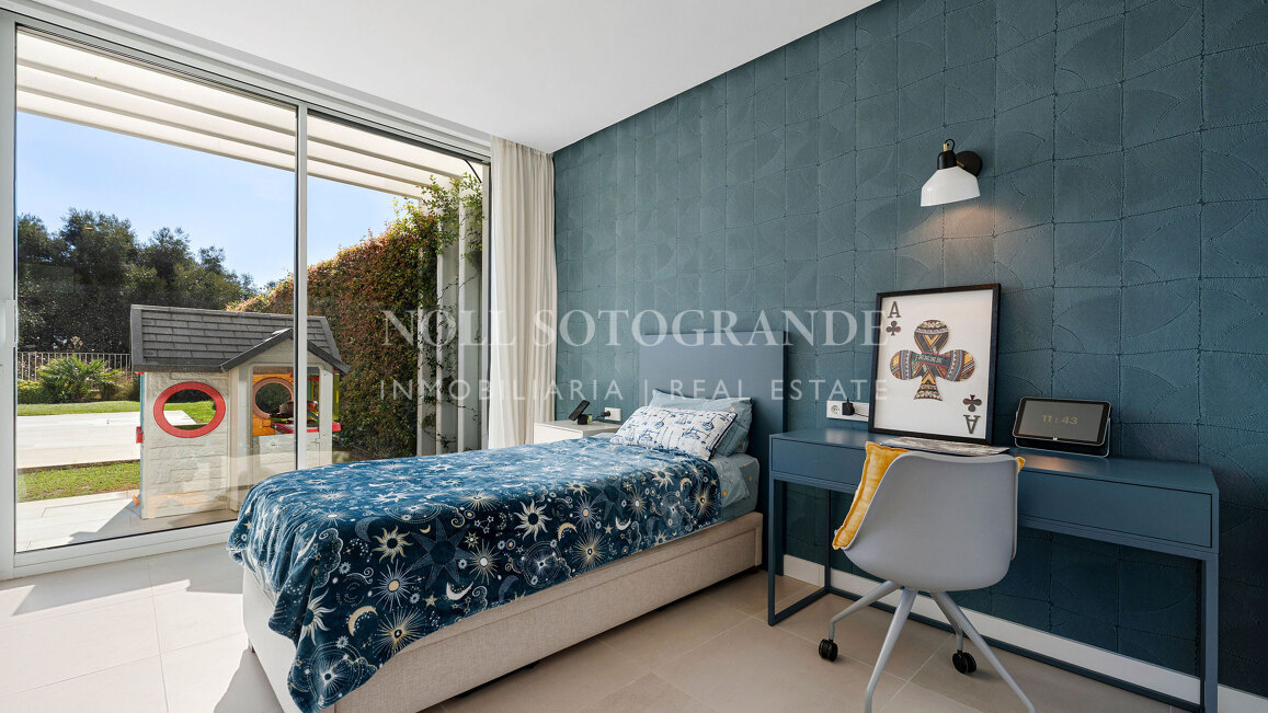 Frontline golf semi-detached villa with sea views for sale in La Reserva Sotogrande