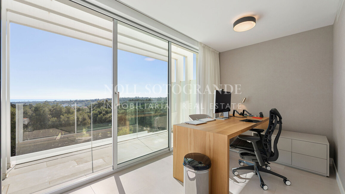 Frontline golf semi-detached villa with sea views for sale in La Reserva Sotogrande