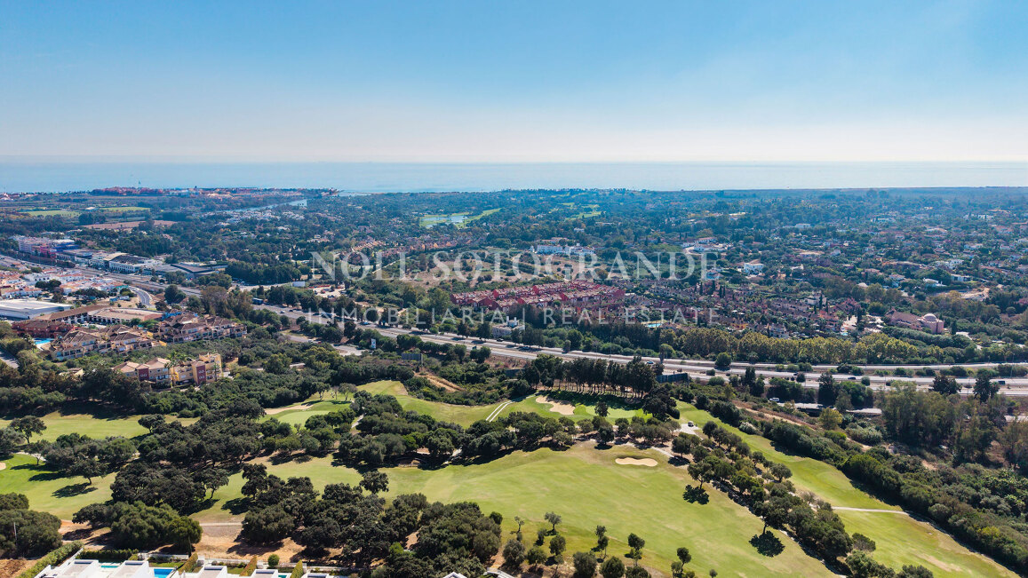 Frontline golf semi-detached villa with sea views for sale in La Reserva Sotogrande