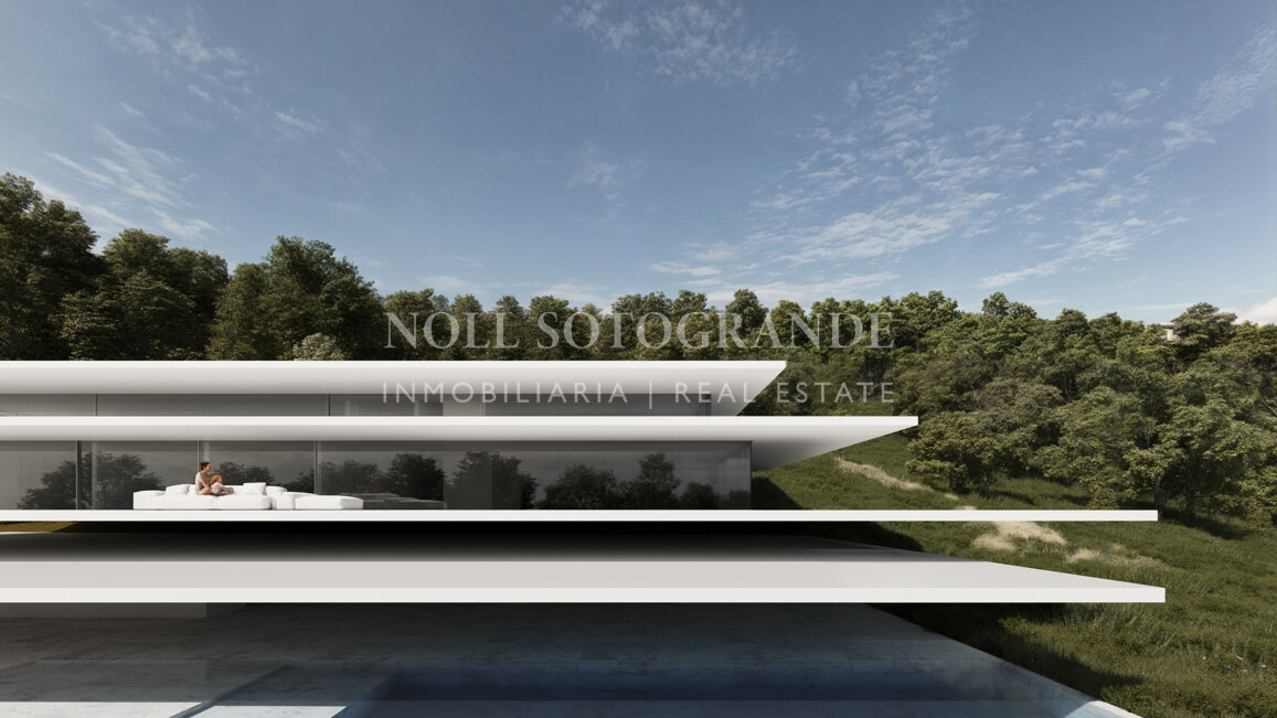 Villa Halo mit Panoramablick auf den Golfplatz in La Reserva, Sotogrande