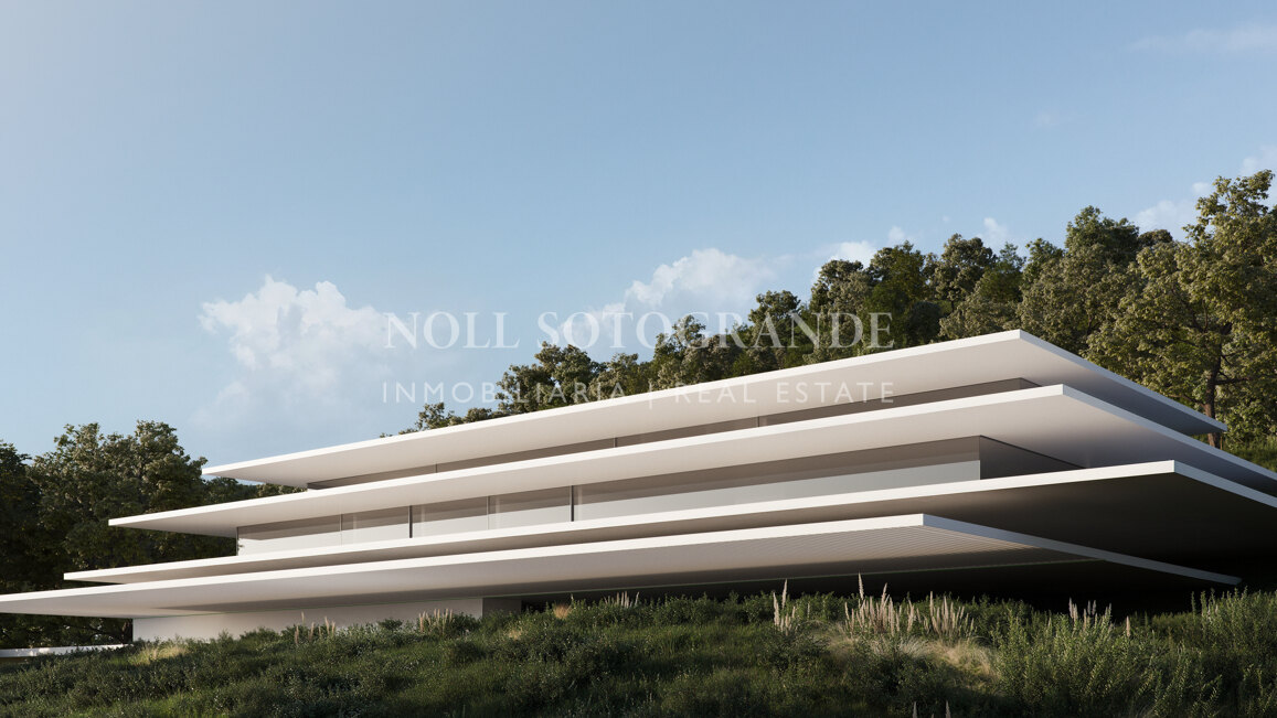 Villa Halo mit Panoramablick auf den Golfplatz in La Reserva, Sotogrande