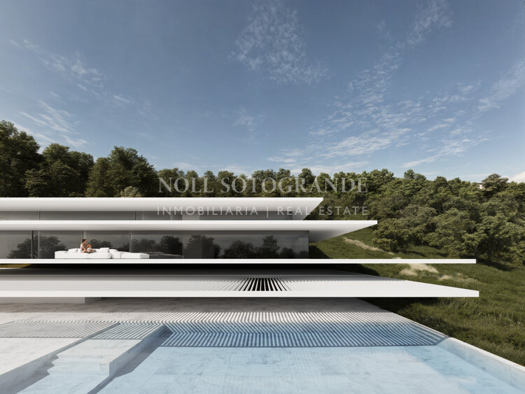 Villa Halo mit Panoramablick auf den Golfplatz in La Reserva, Sotogrande