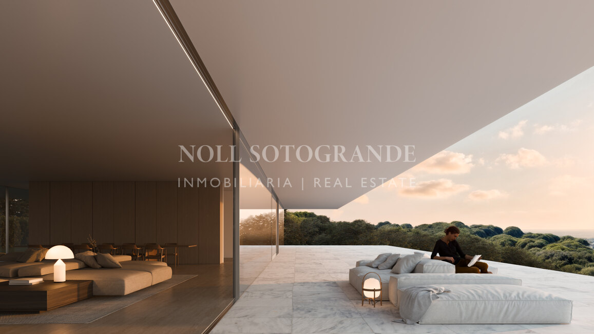 Villa Halo mit Panoramablick auf den Golfplatz in La Reserva, Sotogrande