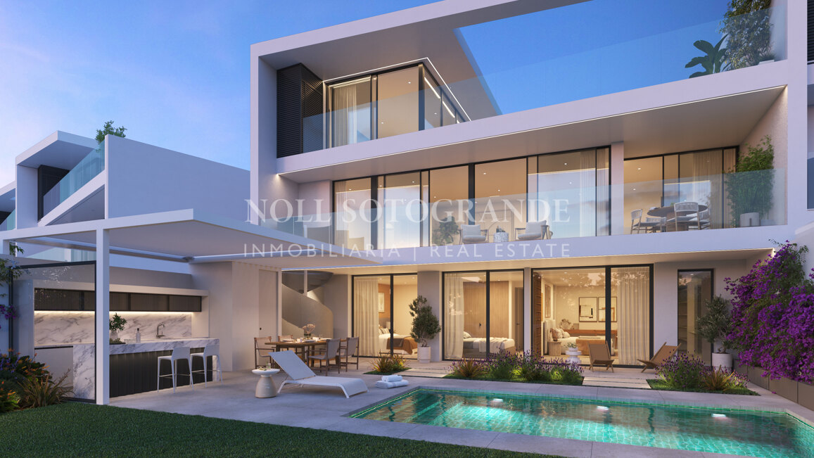 Ein neues Projekt von 14 Luxusreihenhäusern im Bau in Sotogrande