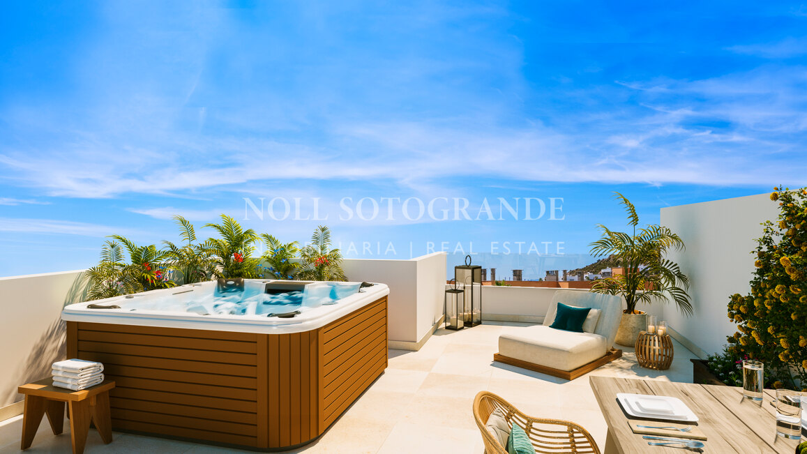 Townhouse with amazing views for sale off-plan in Bahia de las Rocas, Manilva