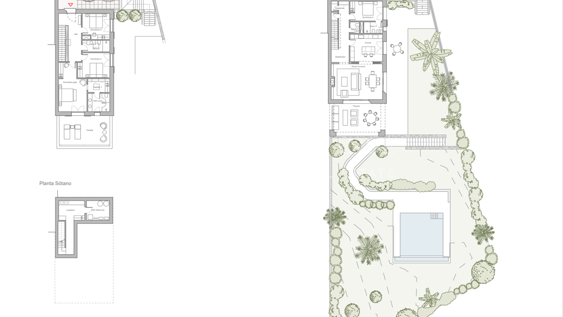 Moderne Häuser am Golfplatz vom Plan zum Verkauf in La Reserva
