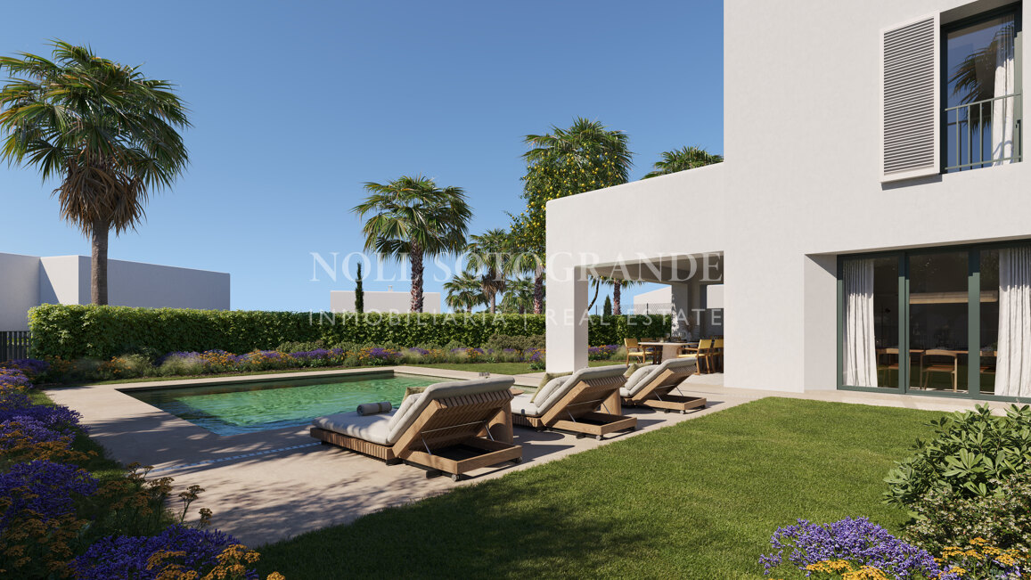 Moderne Häuser am Golfplatz vom Plan zum Verkauf in La Reserva