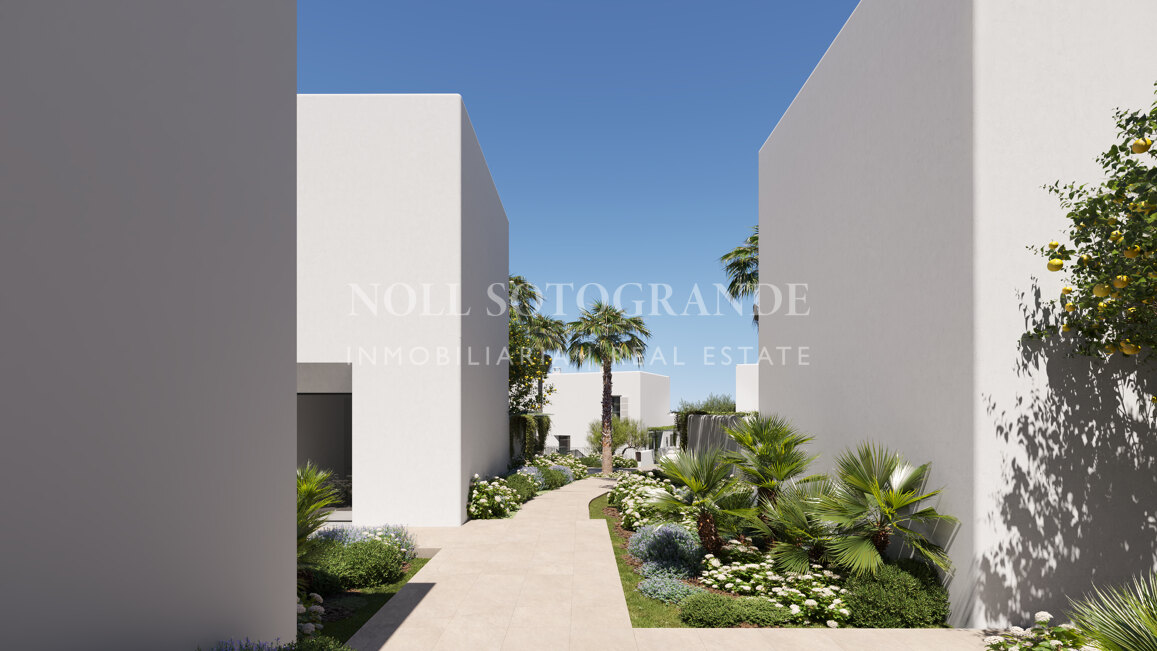 Moderne Häuser am Golfplatz vom Plan zum Verkauf in La Reserva