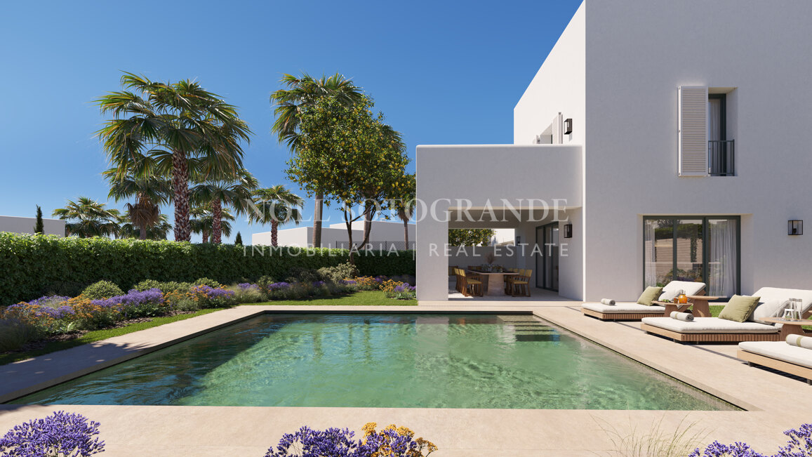 Moderne Häuser am Golfplatz vom Plan zum Verkauf in La Reserva