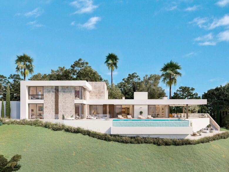 Nybyggd villa till salu i Mijas Costa, Málaga, Spanien.