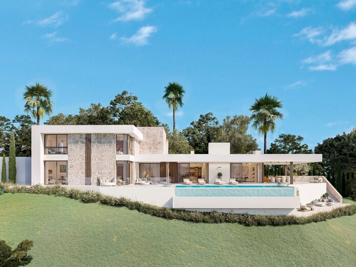 Nybyggd villa till salu i Mijas Costa, Málaga, Spanien.