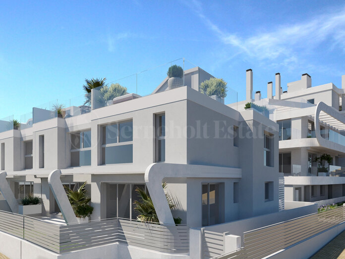 Corner Townhouse with Rooftop Solarium and Private Gardens
