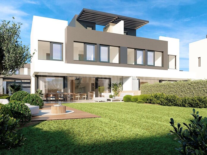 Villa mit 3 Schlafzimmern, privatem Pool, 120 m² Garten und Dach-Solarium