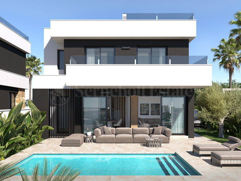 Helt ny modern villa med tre sovrum och privat pool i eftertraktade Ciudad Quesada