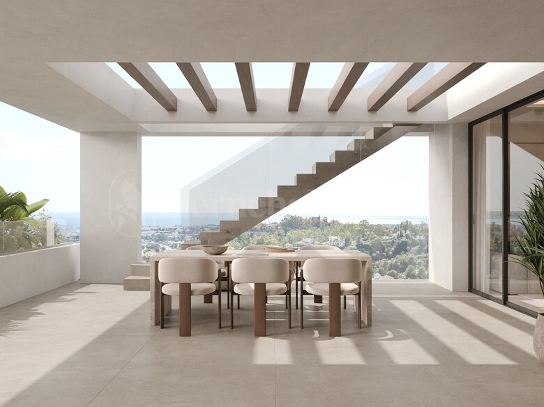 Skyline Duplex Penthouse med Panoramisk Solterrass på Almina Residences