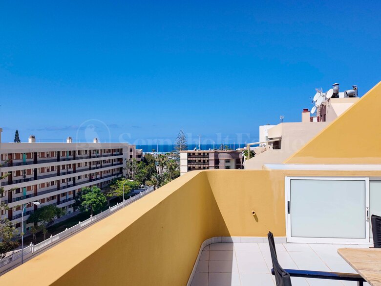 Sea-View Penthouse Just 350m from the Beach in Los Cristianos
