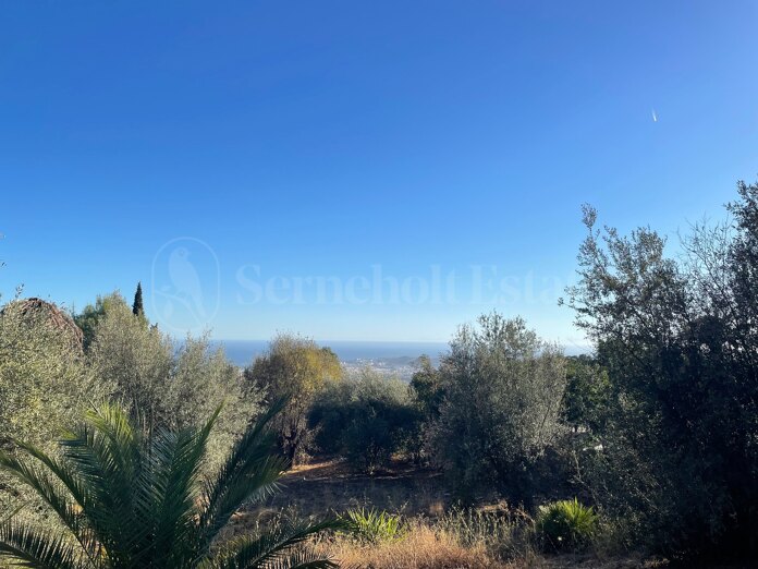 Tomt i Mijas Pueblo med panoramautsikt över hav och berg
