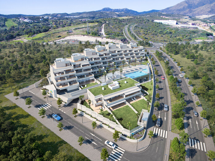 Neues modernes Wohnprojekt in der Gegend von Arroyo Enmedio in Estepona.