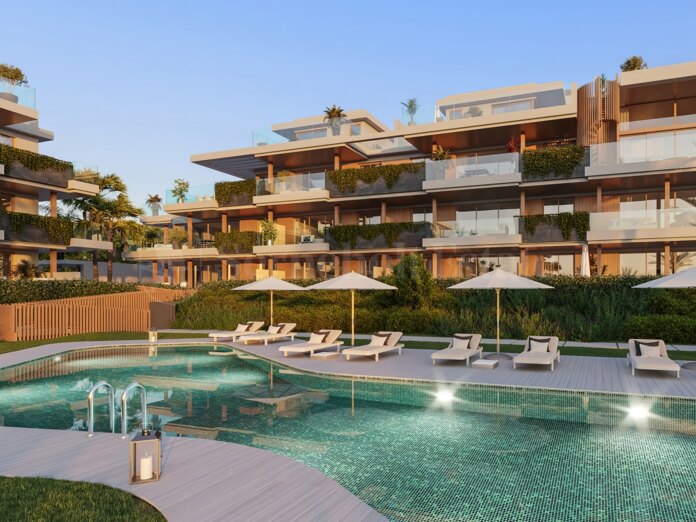 Ny utveckling, helt nya lägenheter, nytt projekt, Estepona, urbanisering, pool, New Golden Mile.