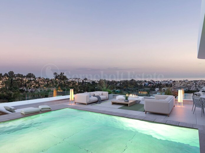 New development, Brand new, 4 bedroom semi-detached homes, golf, El Paraíso, El Campanario, Atalaya.