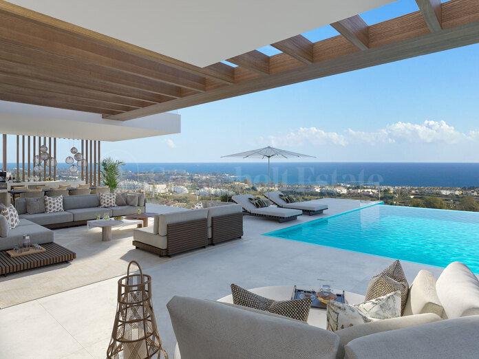 Obra nueva, nuevo proyecto, villas, Selwo, vistas al mar, villas de lujo.