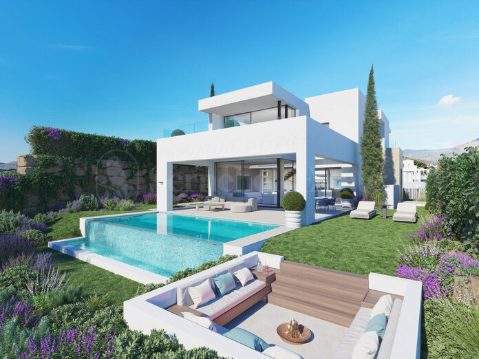 Neue Entwicklung, Neues Projekt, brandneue Villen, Estepona Golf, Meerblick, Pool, Garten, Luxus.