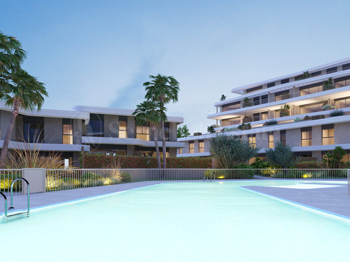 Neue Entwicklung, Estepona, Pool, Garten, brandneue Wohnungen, New Golden Mile, Meerblick.