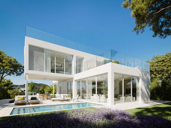 Moderne Villen mit Meer- und Golfblick in Valle Romano