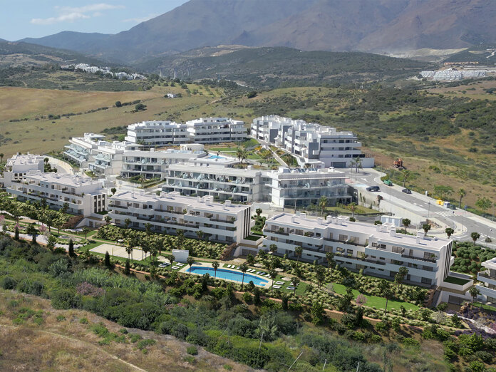Ny utveckling, Estepona, Nytt projekt, simbassäng, urbanisering, strand.