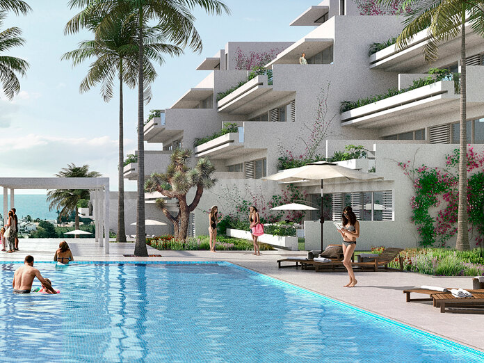 Nytt modernt bostadsprojekt i området Arroyo Enmedio, i Estepona.
