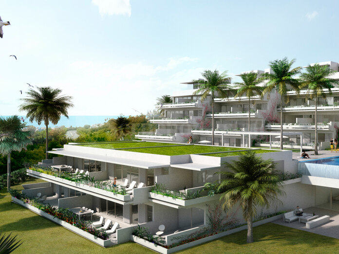 Nytt modernt bostadsprojekt i området Arroyo Enmedio, i Estepona.