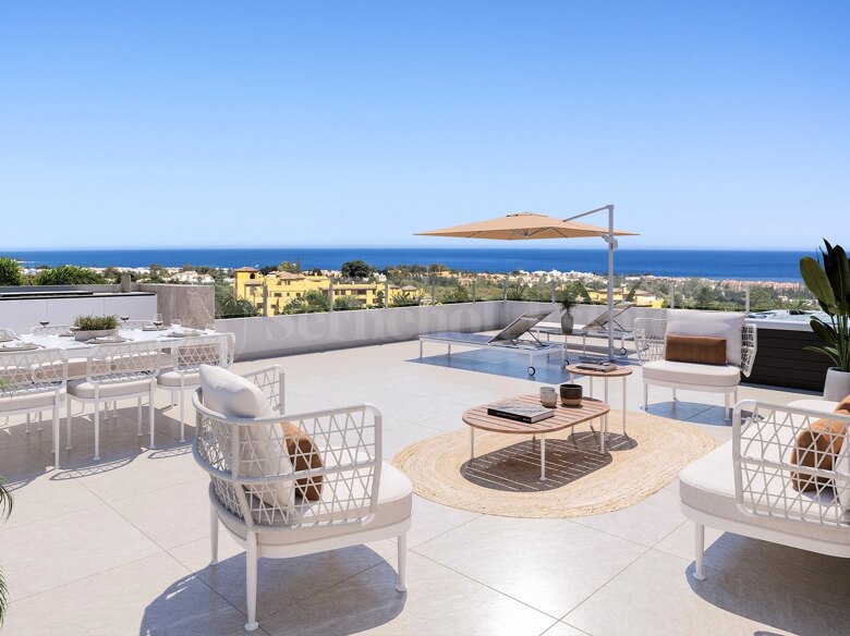 Southwest Duplex Penthouse with Private Rooftop Solarium and Panoramic Sea Views