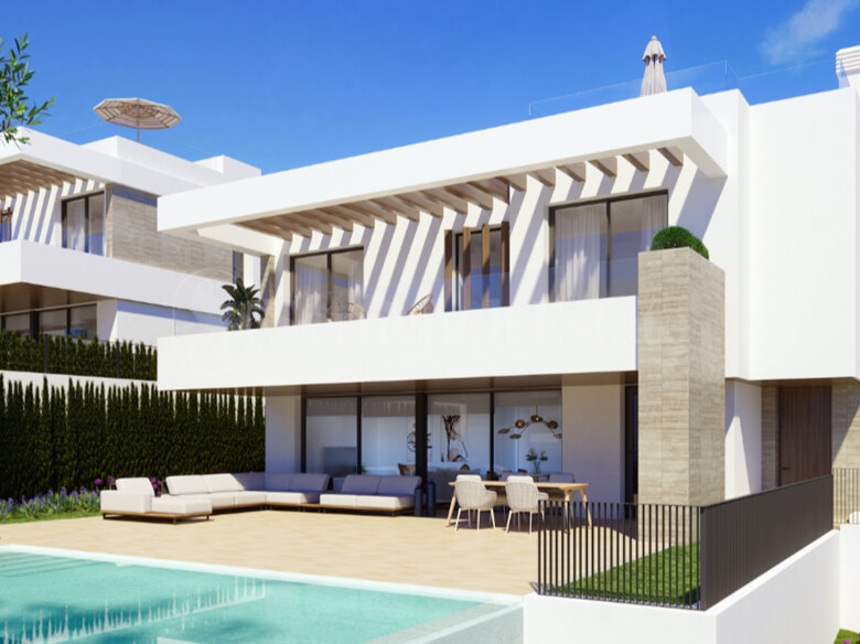 Contemporary 3-Bedroom Villa with Private Pool, Solarium and Sea Views