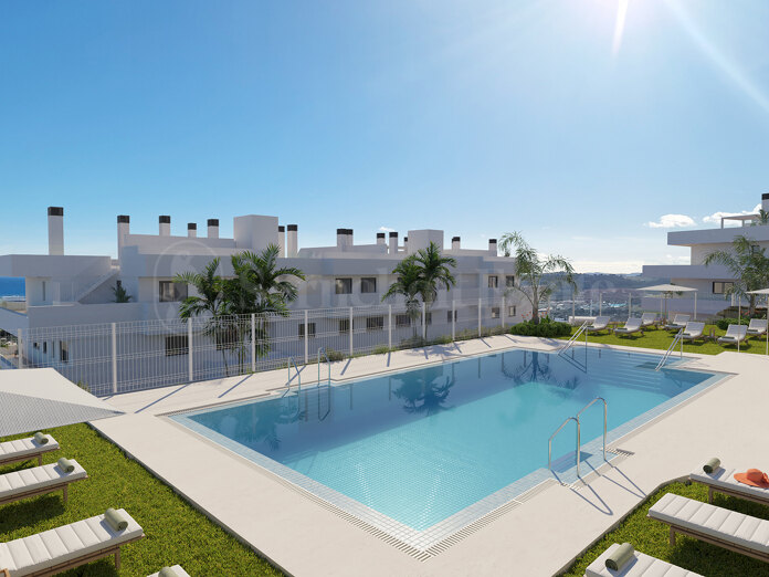 Ny utveckling, helt nya lägenheter, nytt projekt, pool, urbanisering, Estepona.